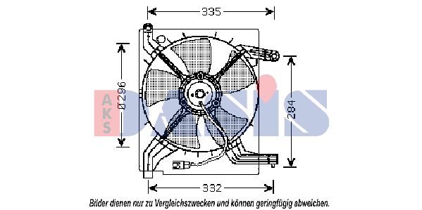 AKS DASIS Вентилятор, охлаждение двигателя 518014N